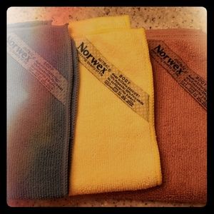 Norwex Body Clothes set of 3 Teal, brown, NEW!